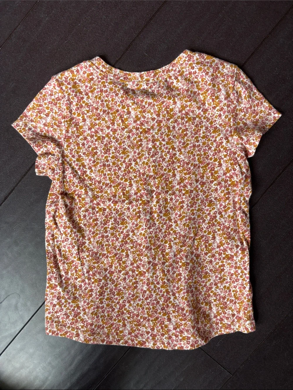Old Navy Charcoal Tee with Pink Heart 